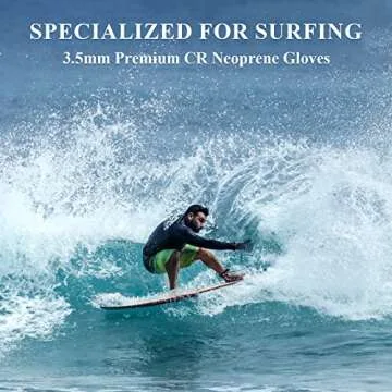 XUKER Water Gloves, 3mm & 6mm Neoprene Five Finger Warm Wetsuit Winter Gloves for Scuba Diving Snorkeling Surfing