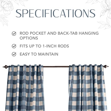 Elrene Farmhouse Buffalo-Check Blackout Curtain Panel