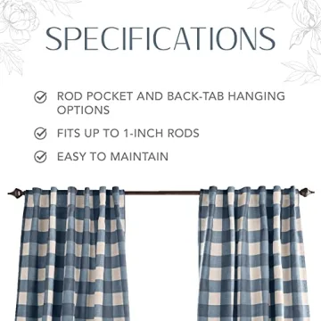 Elrene Farmhouse Buffalo-Check Blackout Curtain Panel