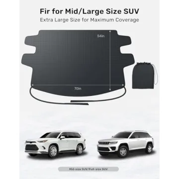 Zanch Windshield Cover for Ice & Snow - Fast Installation