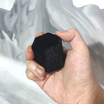 JZTang Hexagon Velvet Ring Box Single Ring Display Holder Elegant Jewelry Storage Box Gift for Propo...