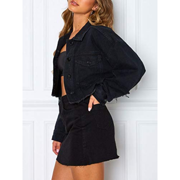 Stylish Justalwart Cropped Jean Jacket for Women