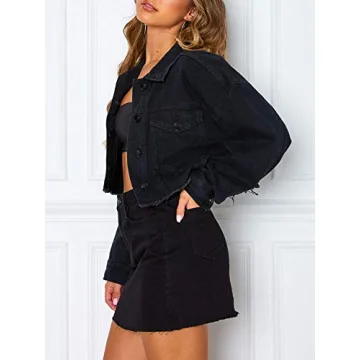 Stylish Justalwart Cropped Jean Jacket for Women