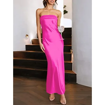 Elegant ANRABESS Strapless Maxi Dress for Summer