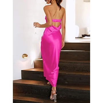 Elegant ANRABESS Strapless Maxi Dress for Summer