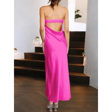 Elegant ANRABESS Strapless Maxi Dress for Summer