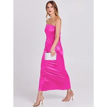 Elegant ANRABESS Strapless Maxi Dress for Summer