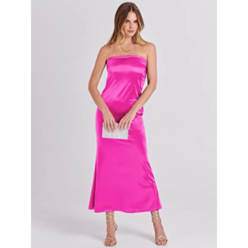 Elegant ANRABESS Strapless Maxi Dress for Summer