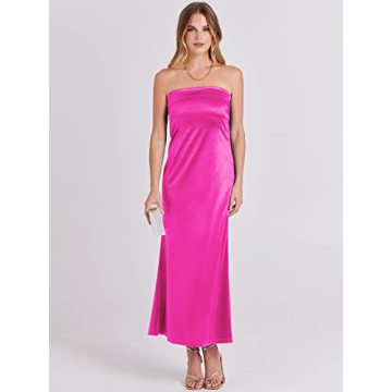 Elegant ANRABESS Strapless Maxi Dress for Summer
