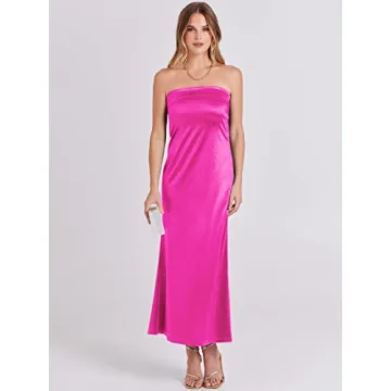 Elegant ANRABESS Strapless Maxi Dress for Summer