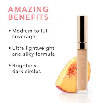 100% PURE 2nd Skin Concealer (Fruit Pigmented) - Liquid Concealer for Medium-Tan Skin, Full Coverage...