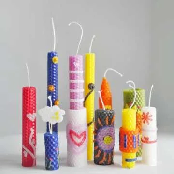 Phinicco 12 Colors Beeswax Candle Making Kit - DIY Fun