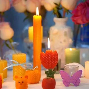 Phinicco 12 Colors Beeswax Candle Making Kit - DIY Fun