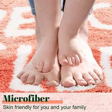 AYHOME Cute Flower Non Slip Bath Mat for Bathroom