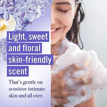 Vagisil Feminine Wash for Intimate Area Hygiene, Scentsitive Scents, pH Balanced and Gynecologist Tested, Spring Lilac, 12 oz (Pack of 1)