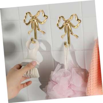 Elegant Bowknot Wall Hook for Stylish Home Organization