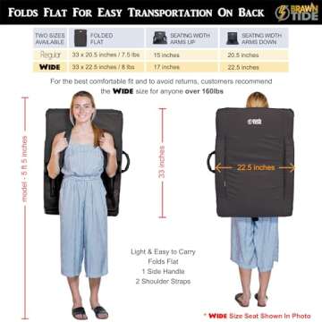 BRAWNTIDE Stadium Seat with Back Support Ideal for All Events