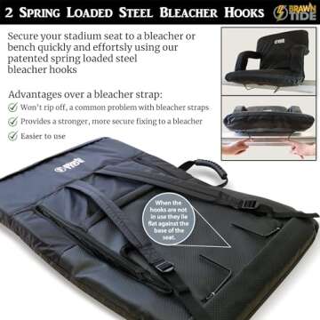 BRAWNTIDE Stadium Seat with Back Support Ideal for All Events