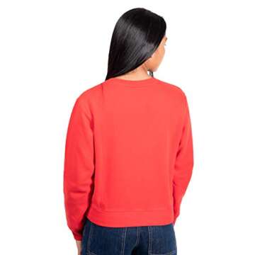 Ultra Game NFL Kansas City Chiefs Womens Long Sleeve Fleece Sweatshirt - Distressed Style