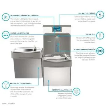 Elkay LZSTL8WSLP ezH2O Bottle Filling Station Features