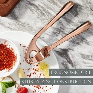Premium Garlic Press - Effortless Mincing & Cleaning