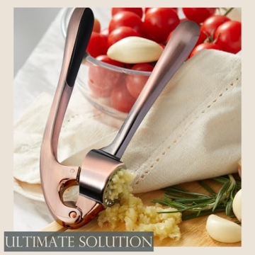 Premium Garlic Press - Effortless Mincing & Cleaning