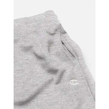 Champion French Terry Drawstring Sweatpants, Women’s Soft Joggers, C Logo, 29" Inseam, Oxford Gray, Medium
