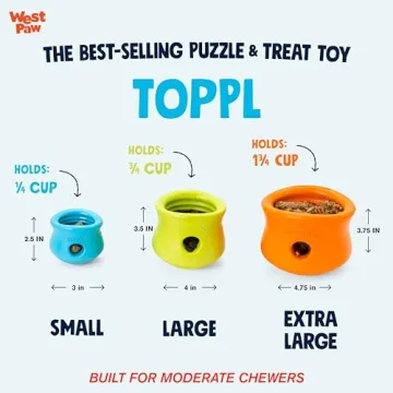 West Paw Toppl Interactive Dog Puzzle Toy Made in USA