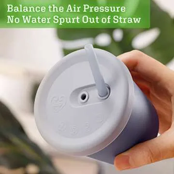 haakaa Jolly Hippo Straw Cup (Steel)