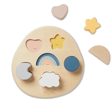 MORI Wooden Shape Sorter - Non Toxic Early Learning Toy