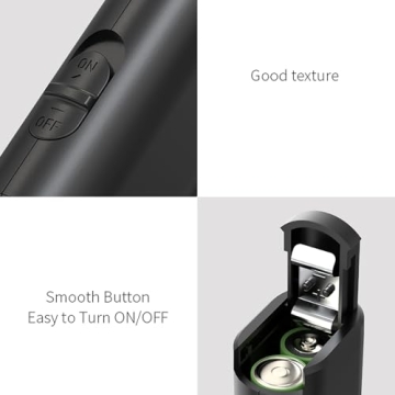 Powerful Milk Frother for Coffee, Fast Handheld Drink Mixer with Stainless Steel Whisk, Battery Operated Hand Frother Stirrer Wand-Black