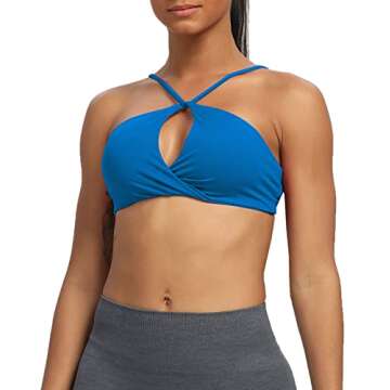 Stylish Aoxjox Women's Workout Sports Bra with Backless Design