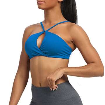 Stylish Aoxjox Women's Workout Sports Bra with Backless Design
