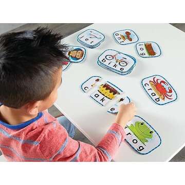Learning Resources Spelling Puzzle Cards, Kindergarten Readniness, Self Correcting Puzzles, Ages 4+ (Multi)