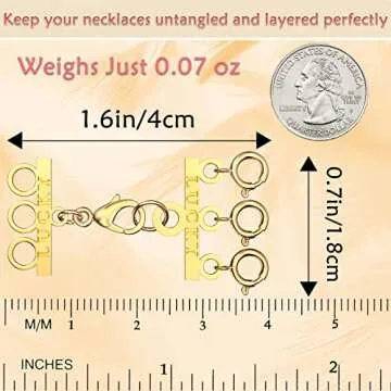 Qulltk Necklace Layering Clasps Gold and Silver Multi Strand Clasps,Necklace Connectors for Multiple Necklaces Seperator Clasps for Layered Look