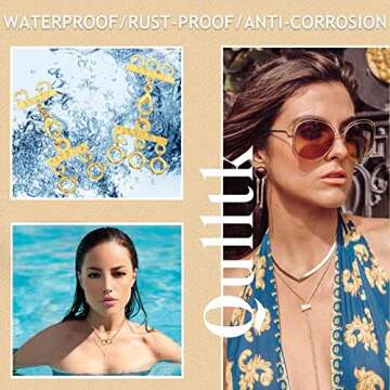 Qulltk Necklace Layering Clasps Gold and Silver Multi Strand Clasps,Necklace Connectors for Multiple Necklaces Seperator Clasps for Layered Look