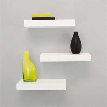 Kiera Grace Floating Wall Shelves - Modern Floating Shelves 3Pack