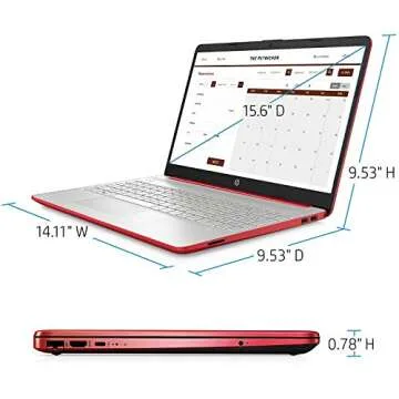 HP 2020 15.6" HD LED Display Laptop, Intel Pentium Gold 6405U Processor, 4GB DDR4 RAM, 128GB SSD, HDMI, Webcam, WI-FI, Windows 10 S, Scarlet Red