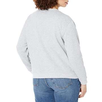 Hanes womens Ecosmart Crewneck Sweatshirt, Light Steel, Small US