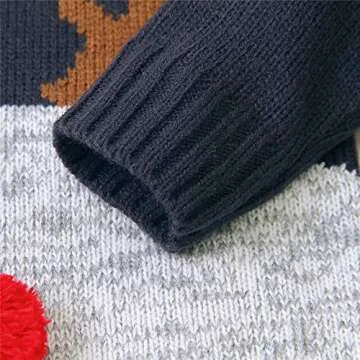 CIYCUIT Baby Boy Girl Christmas Outfit Newborn My First Christmas Onesie Sweater Clothes Reindeer Blue 0-6 Months