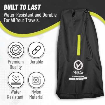 Stroller Bag for Airplane, Large Stroller Bag for Airplane Travel, Jogger & Double Stroller Travel Bag - Fits Most Sizes, Gate Check Stroller Bag, Double Stroller Travel Bag, Stroller Cover, Durable