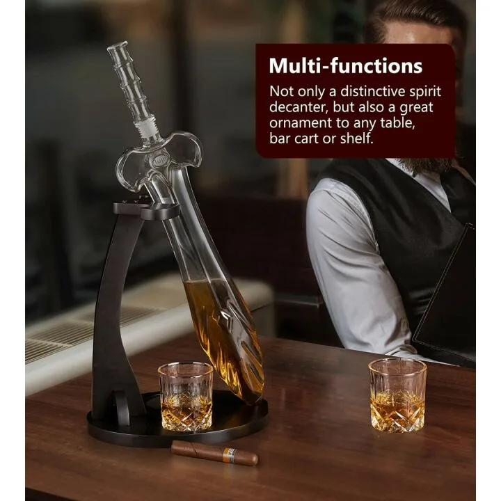 Heroic Sword Whiskey Decanter Set - 850ml