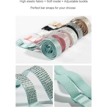 Adjustable Rhinestones Bra Straps for Women - Stylish & Comfort