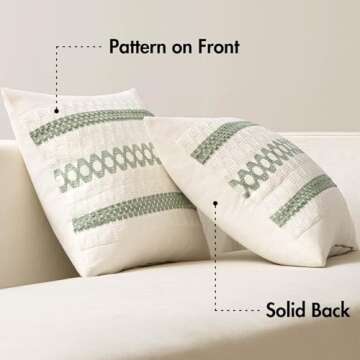 MIULEE Sage Green Boho Pillow Covers for Home Decor