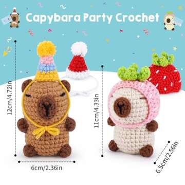 Beginner Crochet Kit for Capybaras and Video Tutorials
