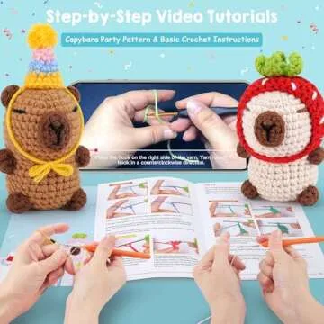 Beginner Crochet Kit for Capybaras and Video Tutorials