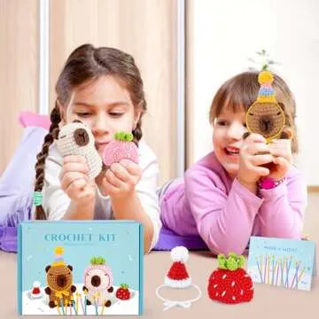 Beginner Crochet Kit for Capybaras and Video Tutorials