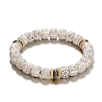 Dfsdmlp Set Of 4 Evil Eye Fatima Hamsa Hand Wood Beads Bangle Bracelets Lucky Jewelry