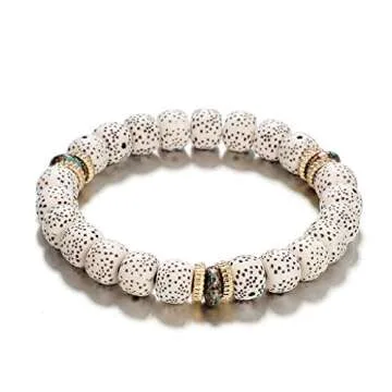 Dfsdmlp Set Of 4 Evil Eye Fatima Hamsa Hand Wood Beads Bangle Bracelets Lucky Jewelry