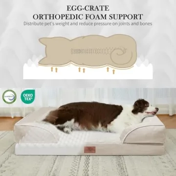 Orthopedic Waterproof Dog Bed for Large Breeds